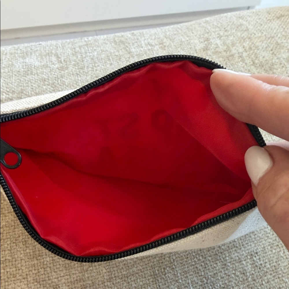 NWOT Sephora Canvas Makeup Pouch with Lipstick Design - Picture 3 of 4